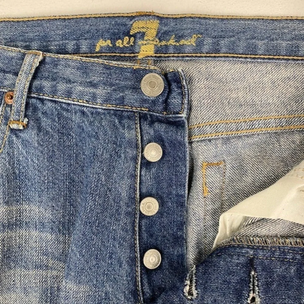 7 For All Mankind‎ Relaxed Bootcut Jeans Button Fly Denim Mens Size 33x30